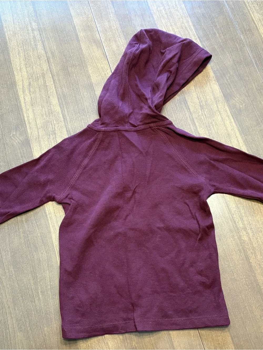 OshKosh B'gosh Burgundy Waffle Knit Hooded Top